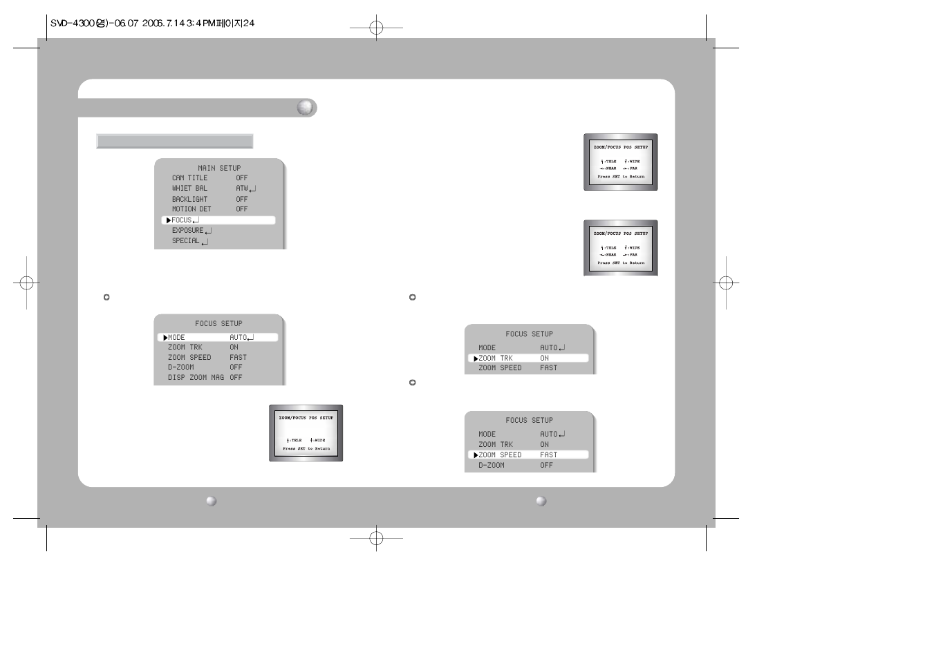 Operating your camera | Samsung SVD-4300 User Manual | Page 13 / 22