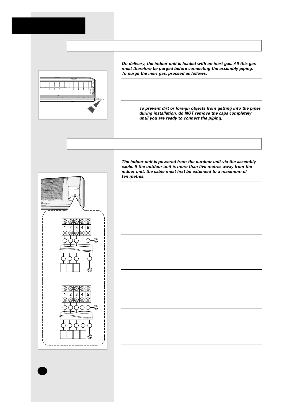 Purging the unit, Connecting the assembly cable | Samsung AM27A1C13 User Manual | Page 32 / 46