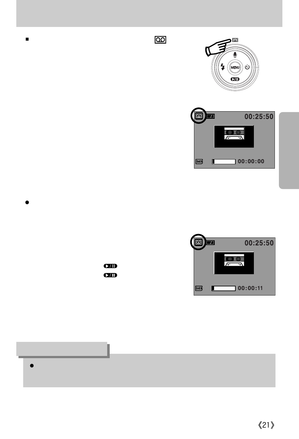 Starting the recording mode, Information | Samsung Digimax A402 User Manual | Page 21 / 108