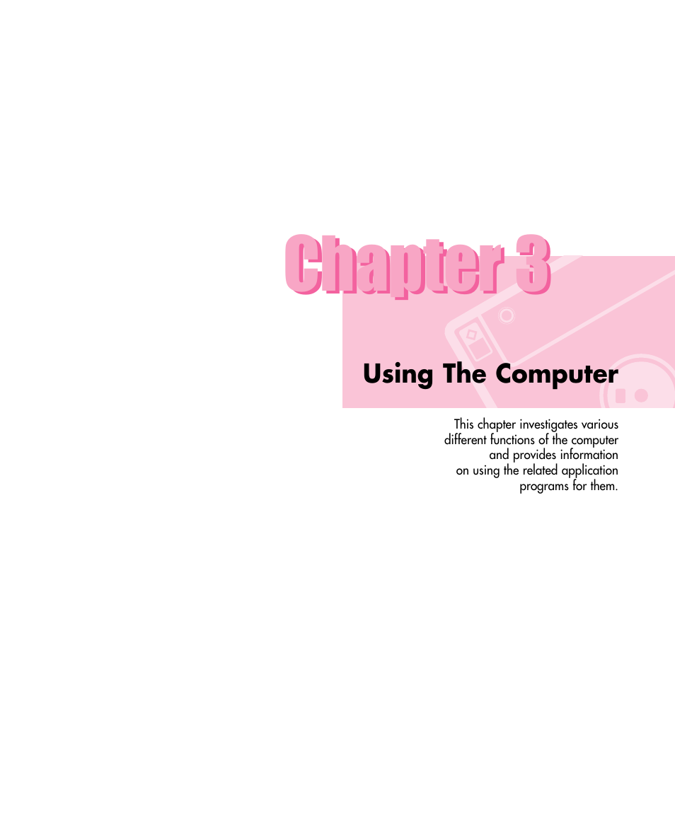 Chapter 3 using the computer, Chapter 3 | Samsung Q30 User Manual | Page 28 / 127