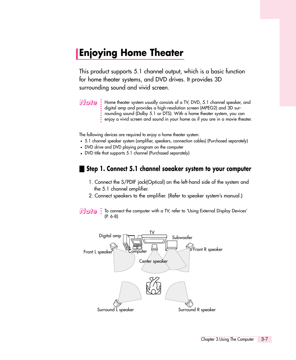 Enjoying home theater | Samsung Q30 User Manual | Page 34 / 127