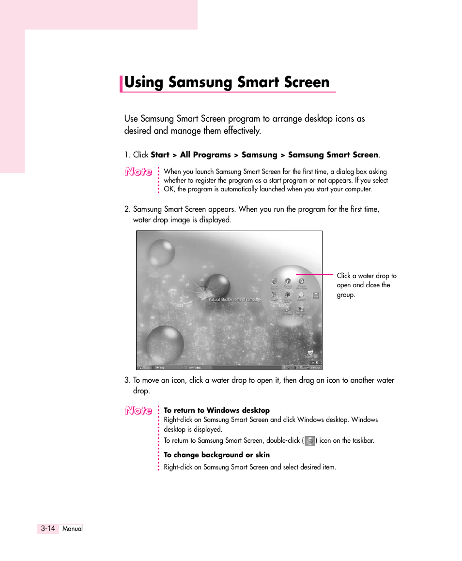 Using samsung smart screen | Samsung Q30 User Manual | Page 41 / 127