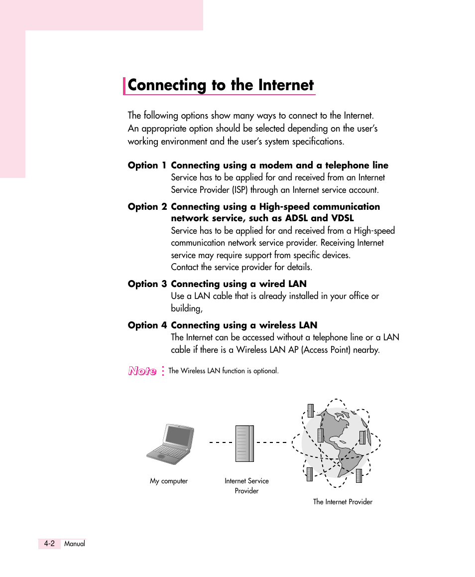 Connecting to the internet | Samsung Q30 User Manual | Page 47 / 127