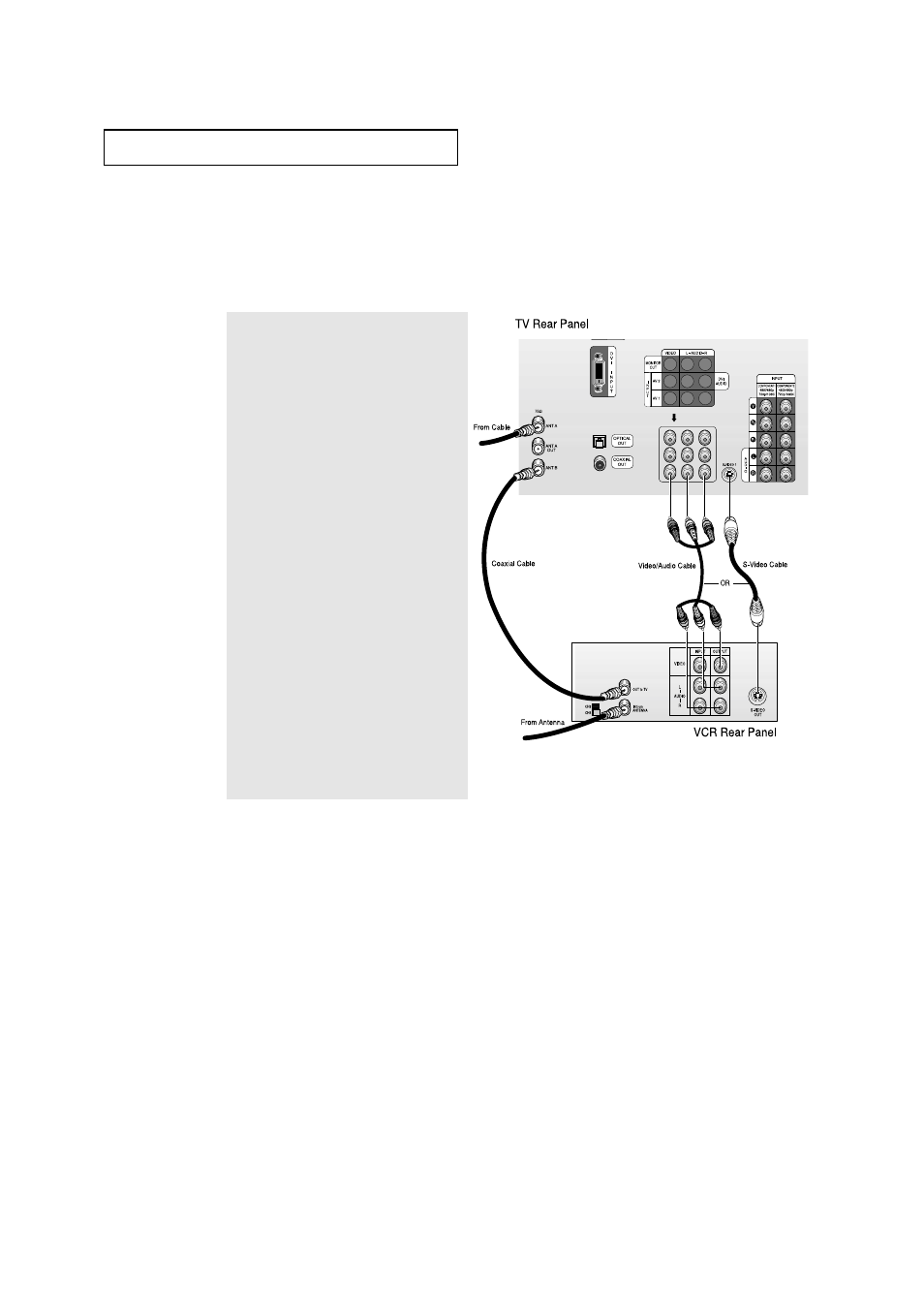 Connecting a vcr | Samsung HCN559W User Manual | Page 21 / 84