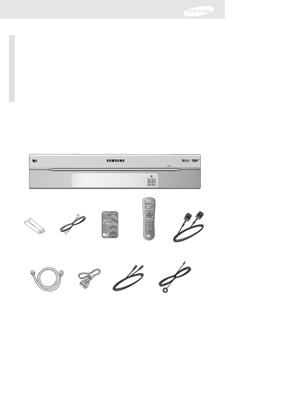 Chapter 2: getting started, Box contents | Samsung DIRECTV SIR-TS160 User Manual | Page 19 / 110