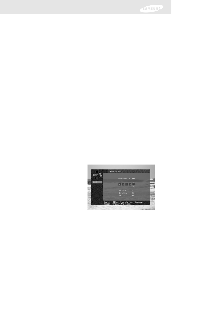 Chapter 3: setting up and connecting, Acquiring the correct dish pointing angles | Samsung DIRECTV SIR-TS160 User Manual | Page 36 / 110