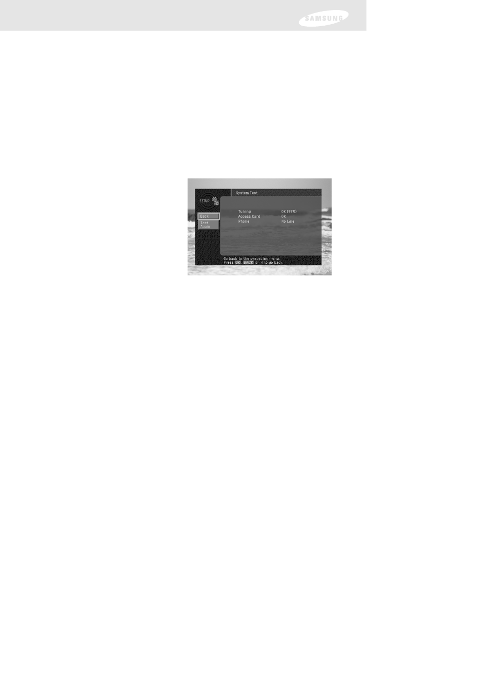 Chapter 3: setting up and connecting, Testing the directv, High-definition receiver | Samsung DIRECTV SIR-TS160 User Manual | Page 41 / 110
