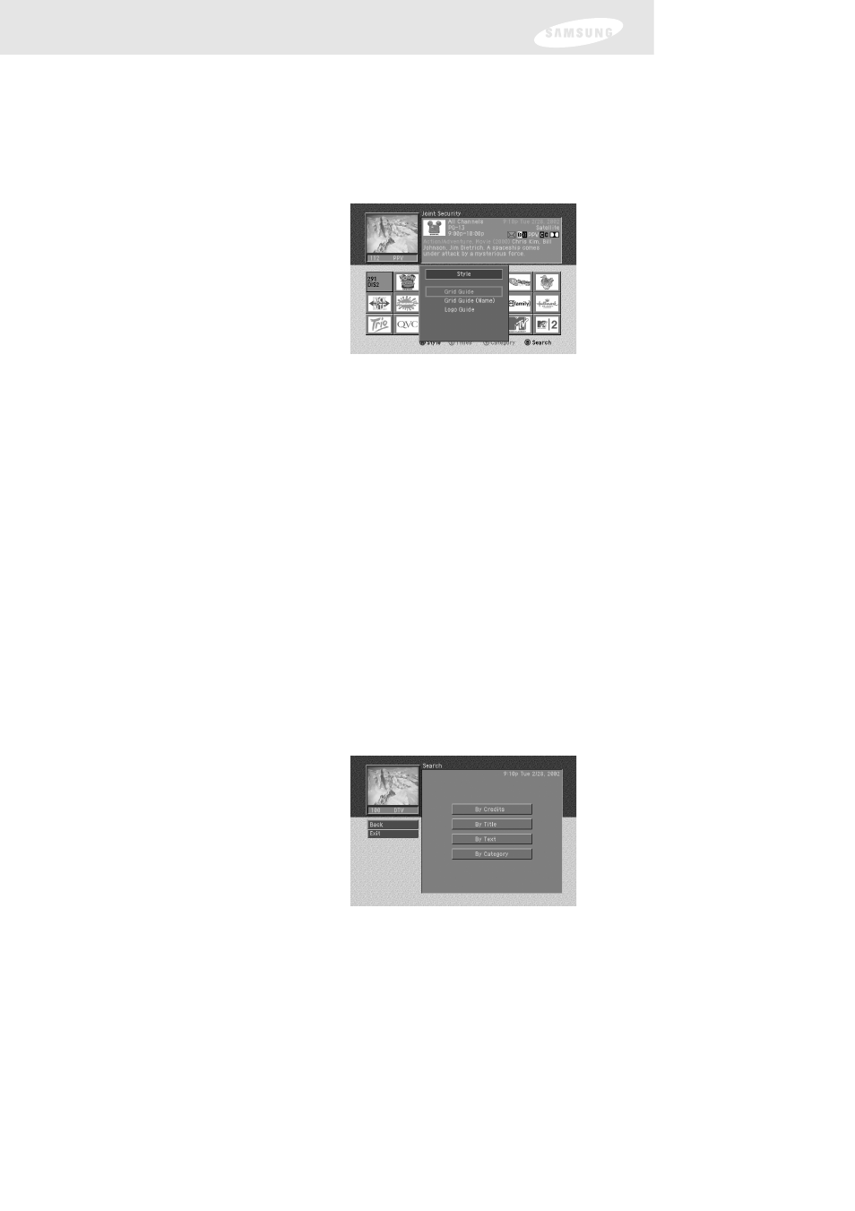 Chapter 4: watching tv, Searching for programs in the guide | Samsung DIRECTV SIR-TS160 User Manual | Page 60 / 110