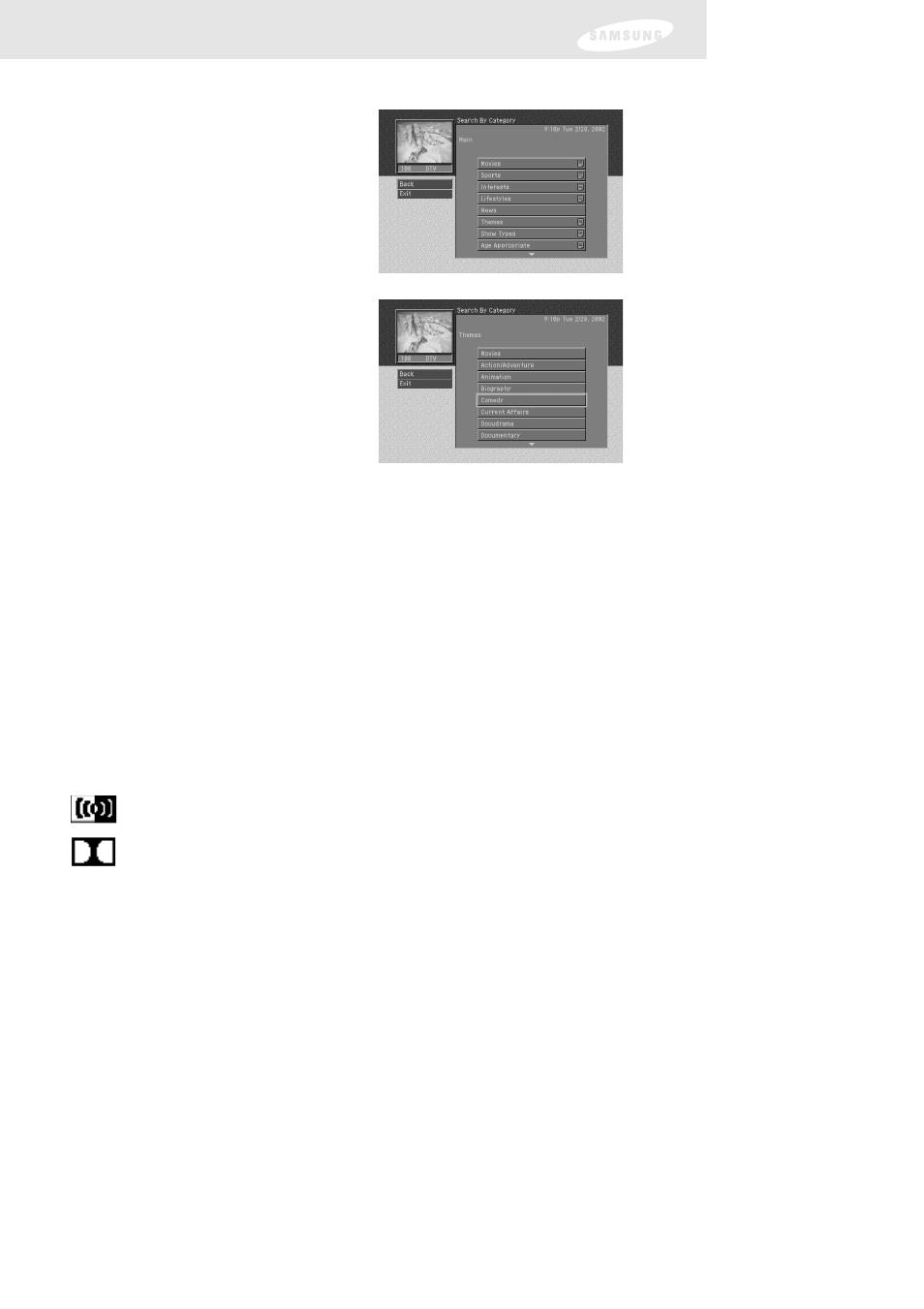 Chapter 4: watching tv, Choosing an alternate audio format for a program | Samsung DIRECTV SIR-TS160 User Manual | Page 62 / 110