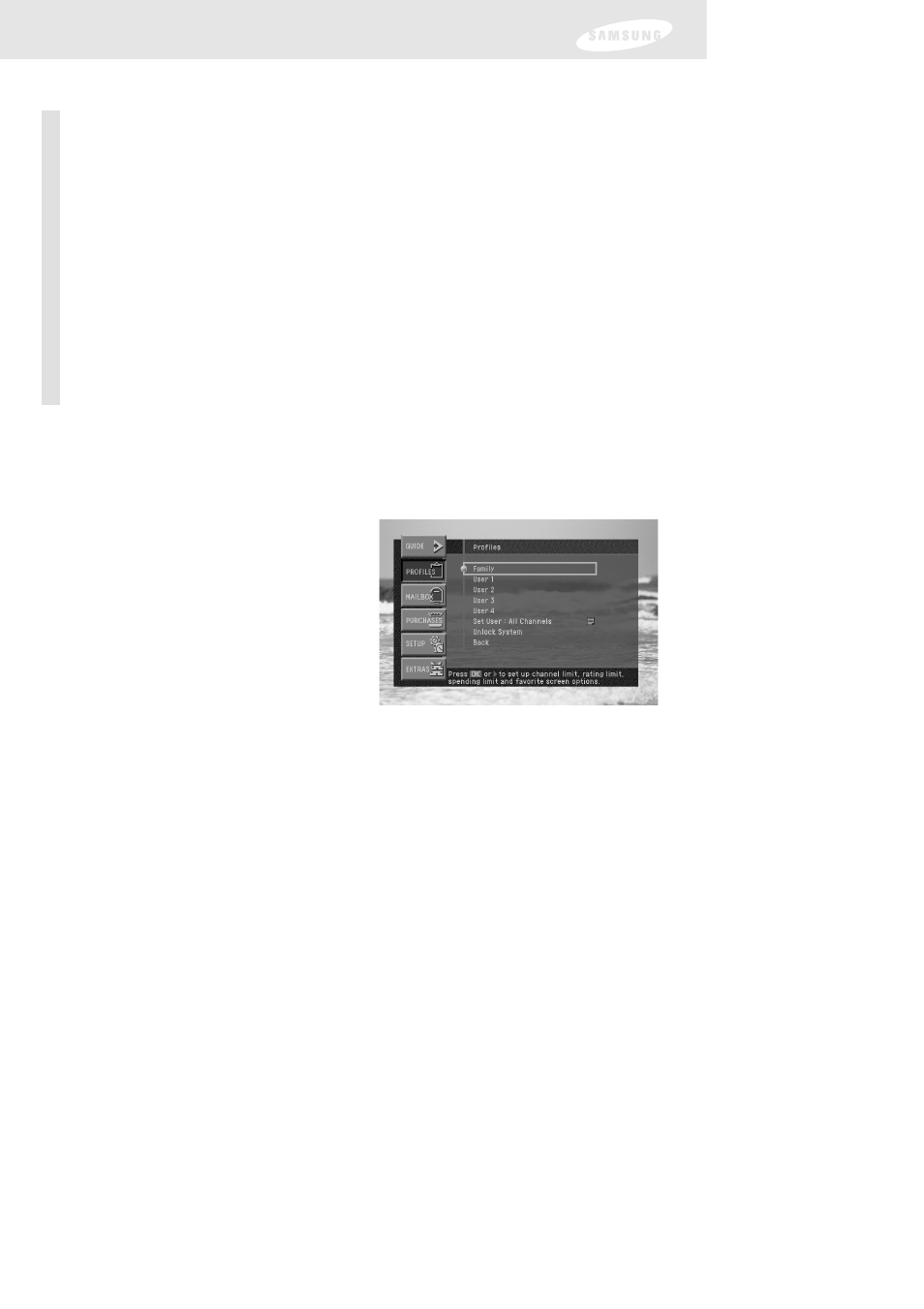 Chapter 6: user profiles, User profile basics | Samsung DIRECTV SIR-TS160 User Manual | Page 71 / 110