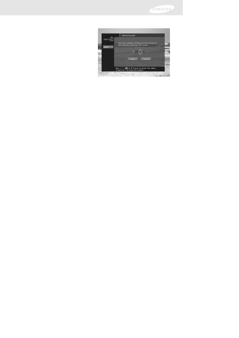 Chapter 6: user profiles, Setting the screen color and translucency | Samsung DIRECTV SIR-TS160 User Manual | Page 80 / 110