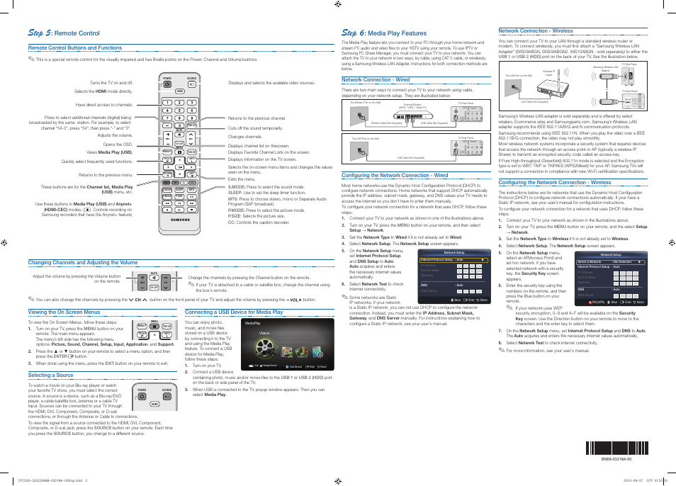 Step 6, Step 5, Media play features | Remote control | Samsung 5+ User Manual | Page 2 / 2