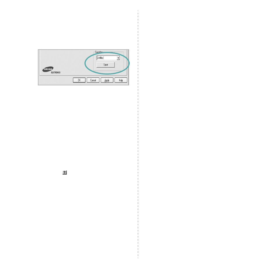 Using a favorite setting, Using help, Using a favorite setting using help | Using a favorite setting - using help | Samsung CLX-3160 User Manual | Page 112 / 139