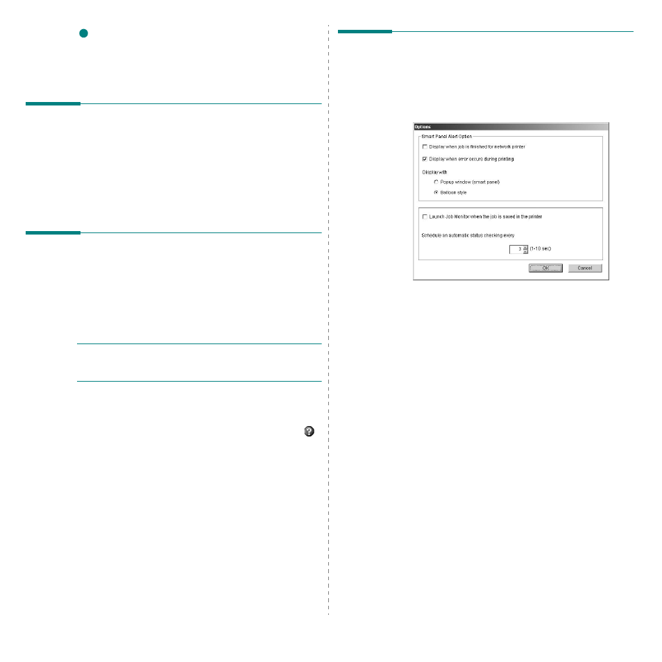 Opening the troubleshooting guide, Using printer settings utility, Using onscreen help file | Changing the smart panel program settings | Samsung CLX-3160 User Manual | Page 120 / 139