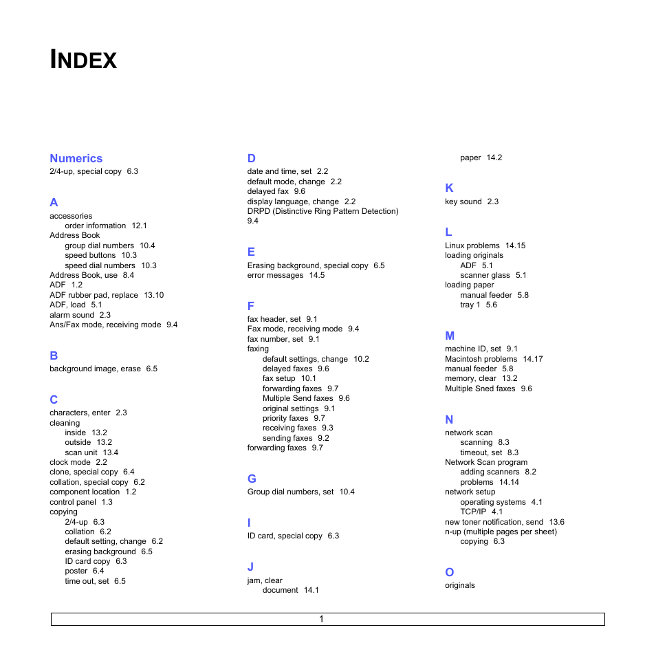 Index, Ndex | Samsung CLX-3160 User Manual | Page 93 / 139