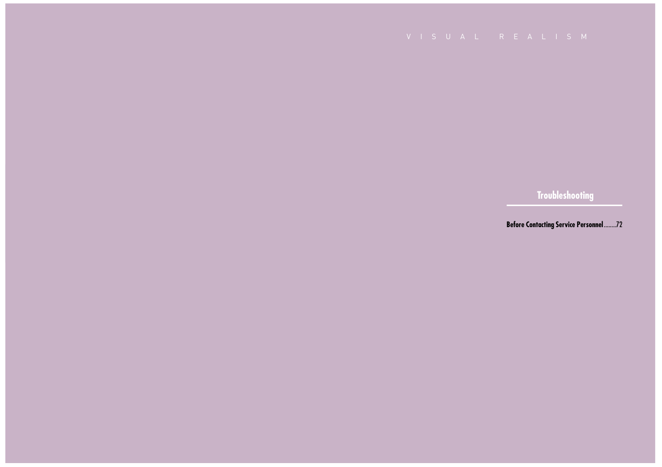 Troubleshooting | Samsung SP-H700 User Manual | Page 36 / 42