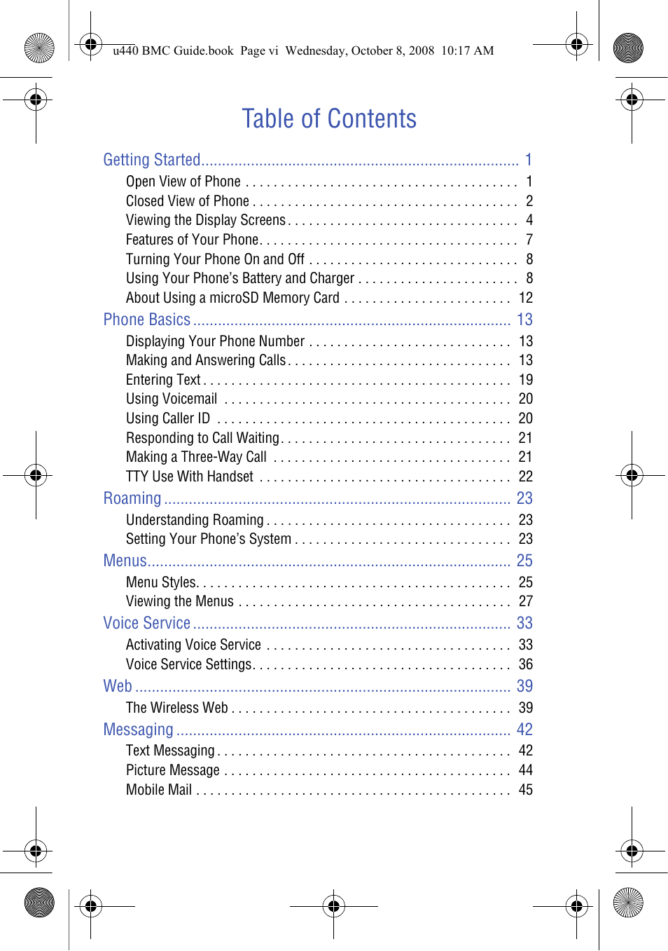 Samsung SCH-U440 User Manual | Page 5 / 128