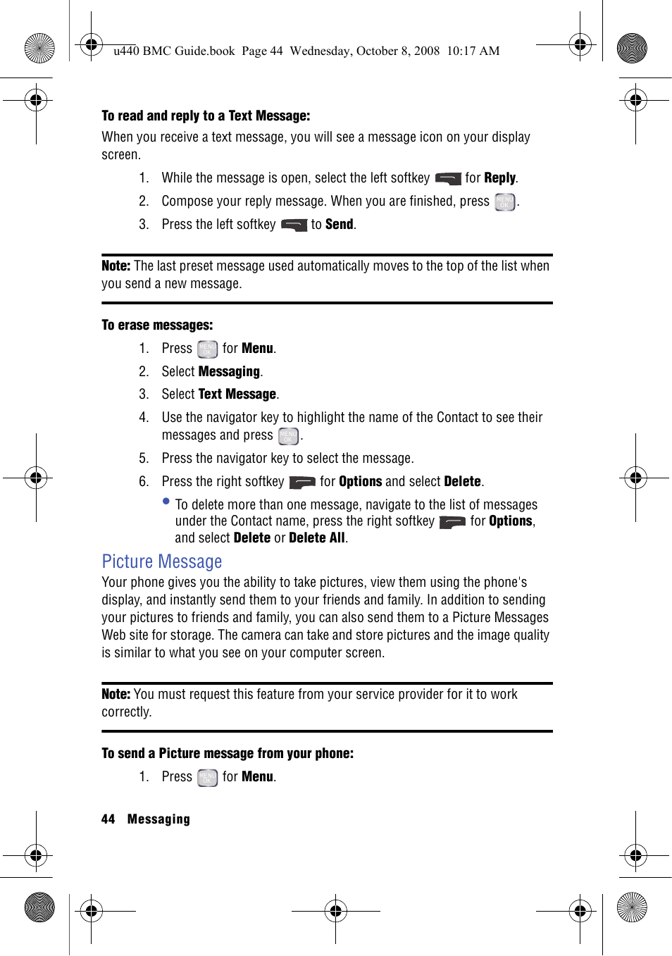 Picture message | Samsung SCH-U440 User Manual | Page 52 / 128