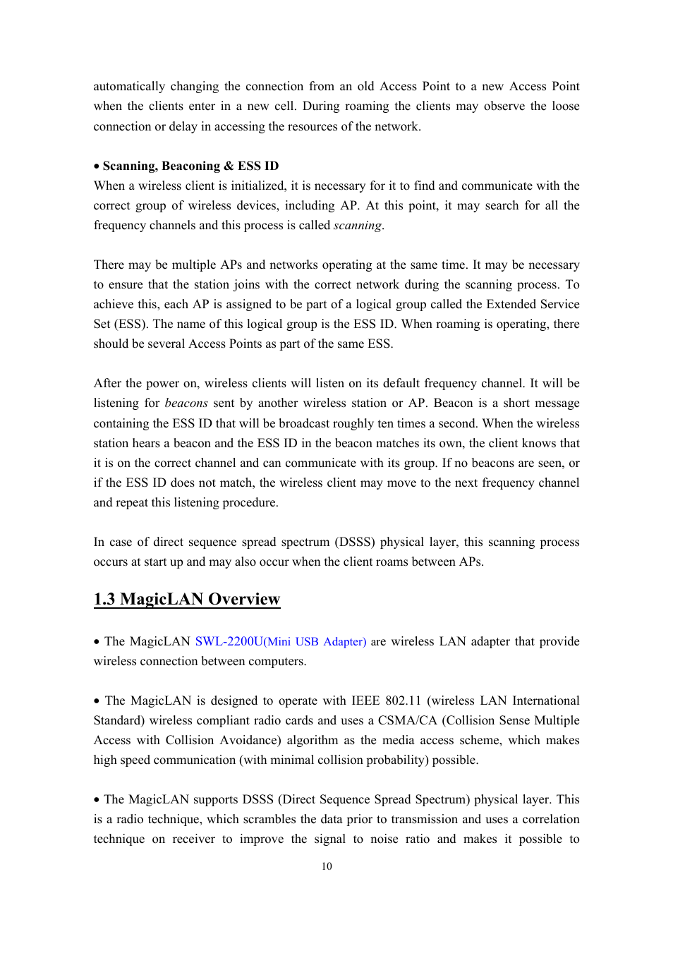 3 magiclan overview | Samsung SWL-2200U User Manual | Page 10 / 64