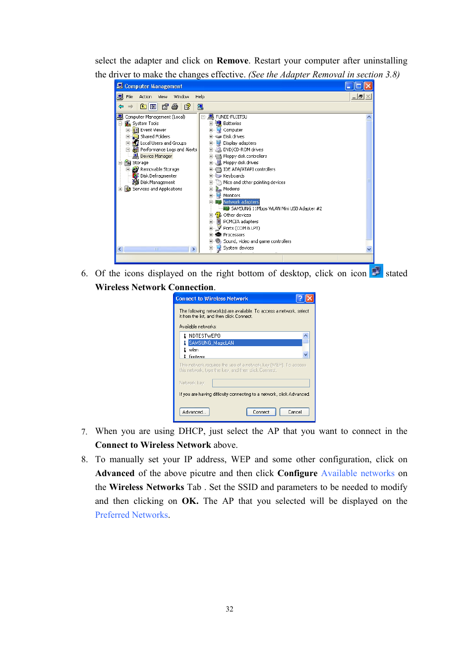 Samsung SWL-2200U User Manual | Page 32 / 64