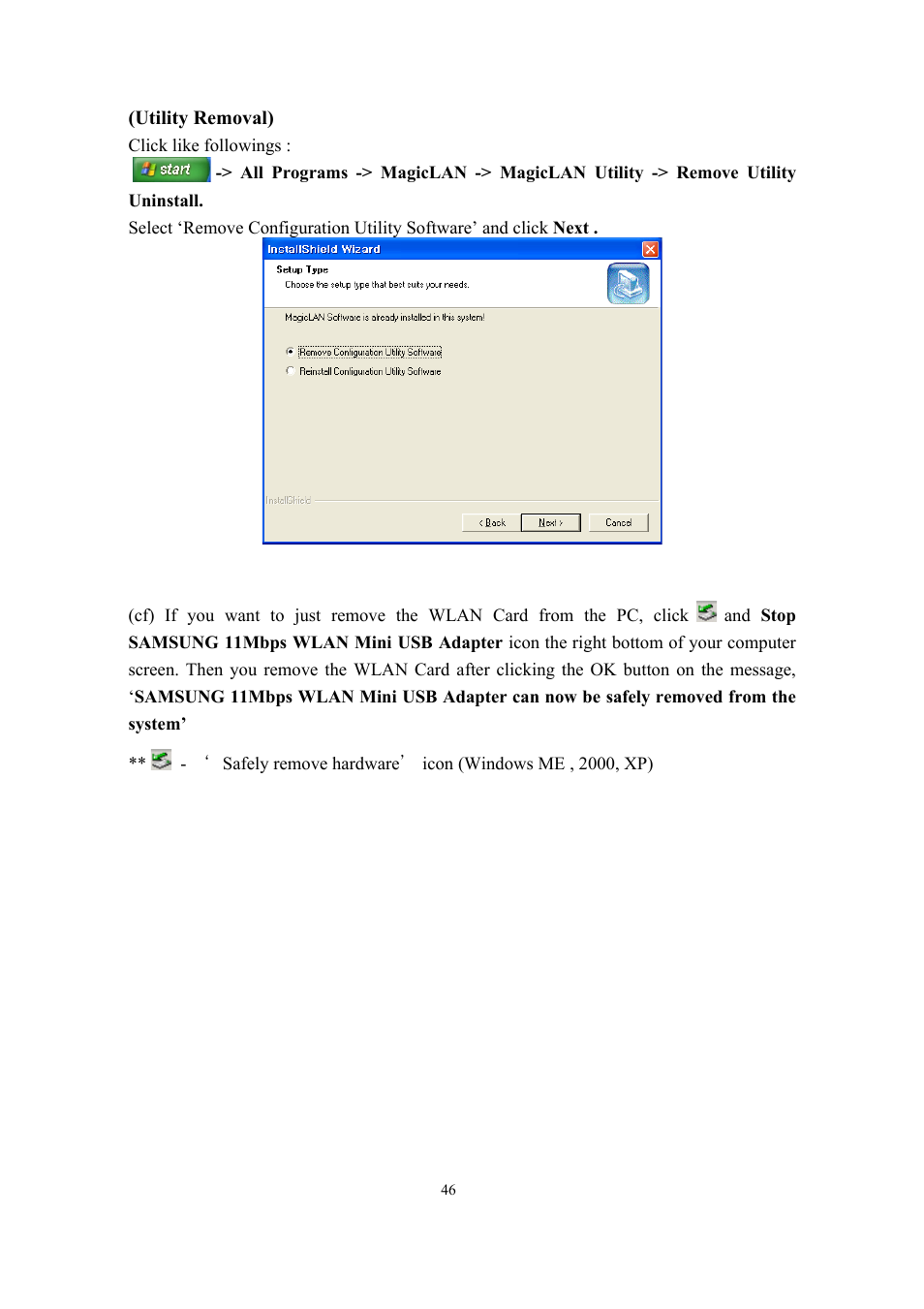 Samsung SWL-2200U User Manual | Page 46 / 64