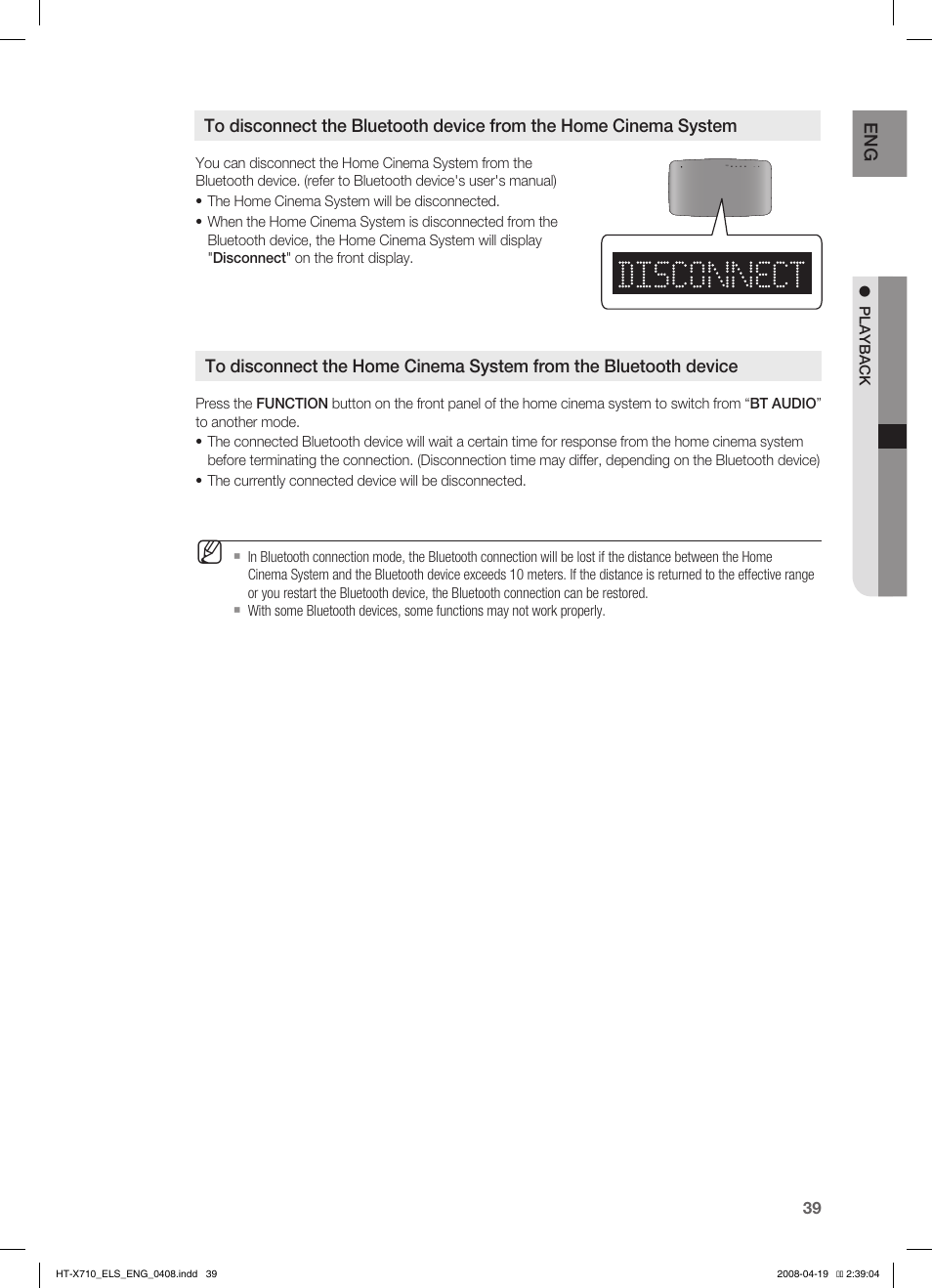 Samsung HT-X710 User Manual | Page 39 / 59