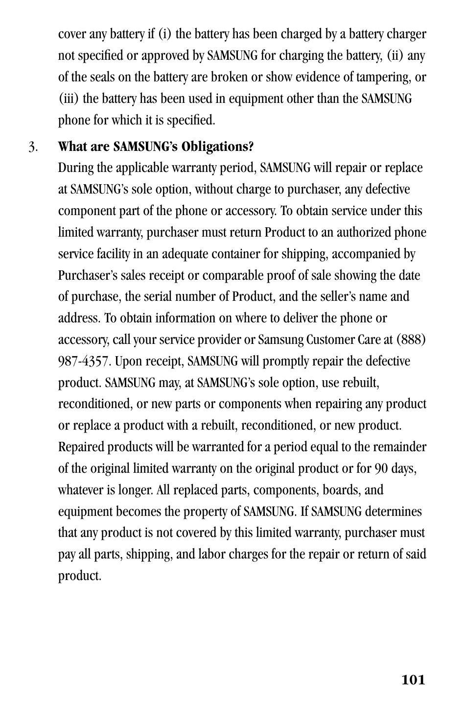 Samsung SPH-a500 Series User Manual | Page 101 / 109