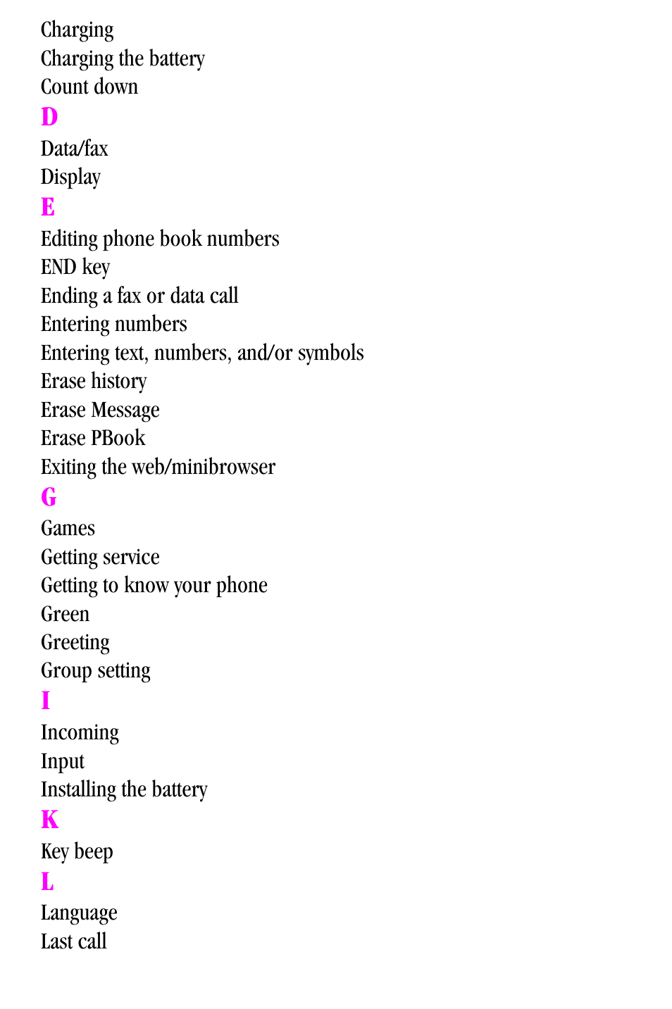 Samsung SPH-a500 Series User Manual | Page 106 / 109