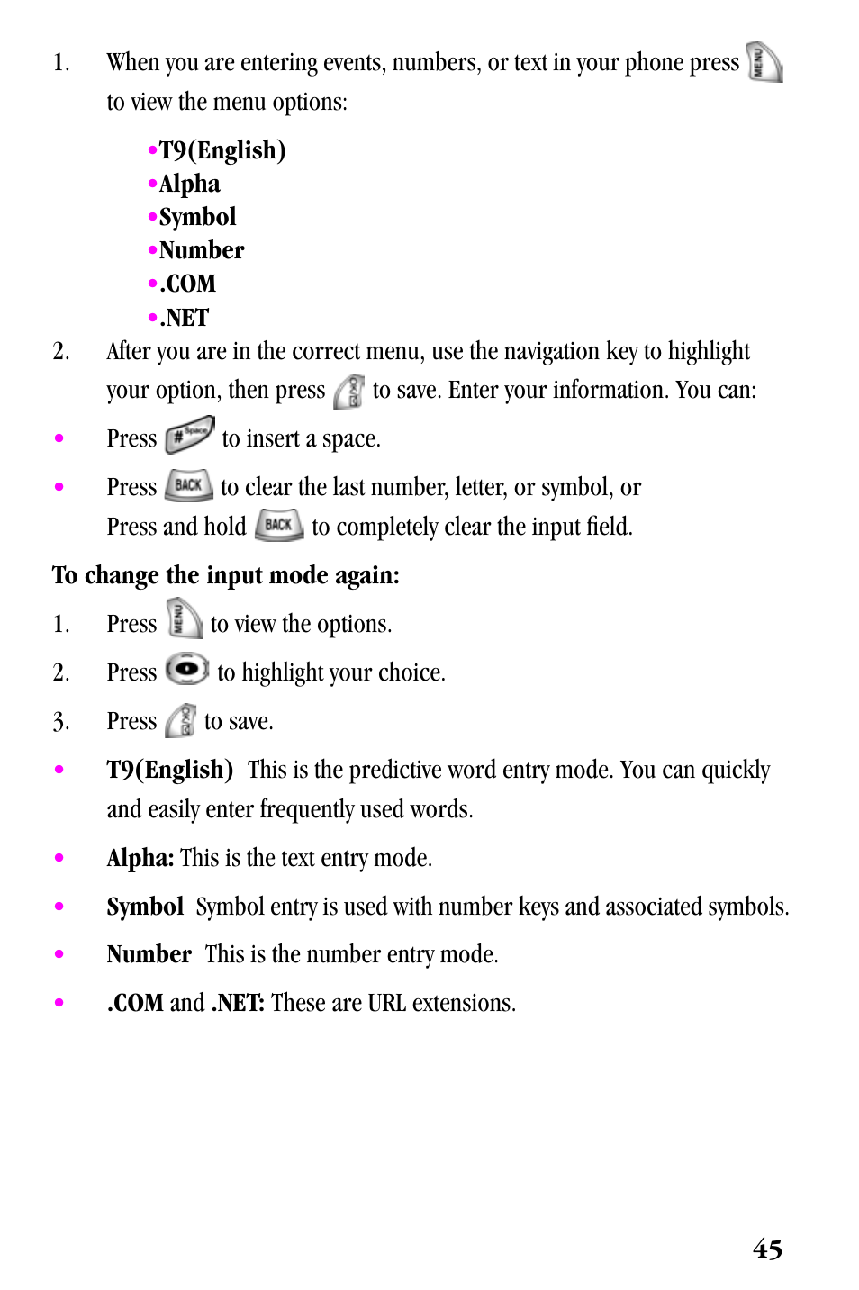 Samsung SPH-a500 Series User Manual | Page 45 / 109