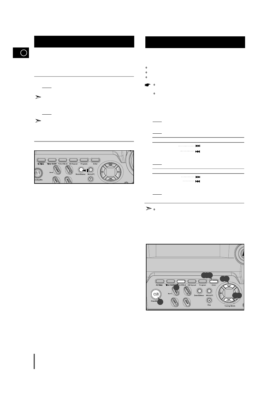 Demo/dimmer function, Setting the clock | Samsung MAX-VB450 User Manual | Page 10 / 28