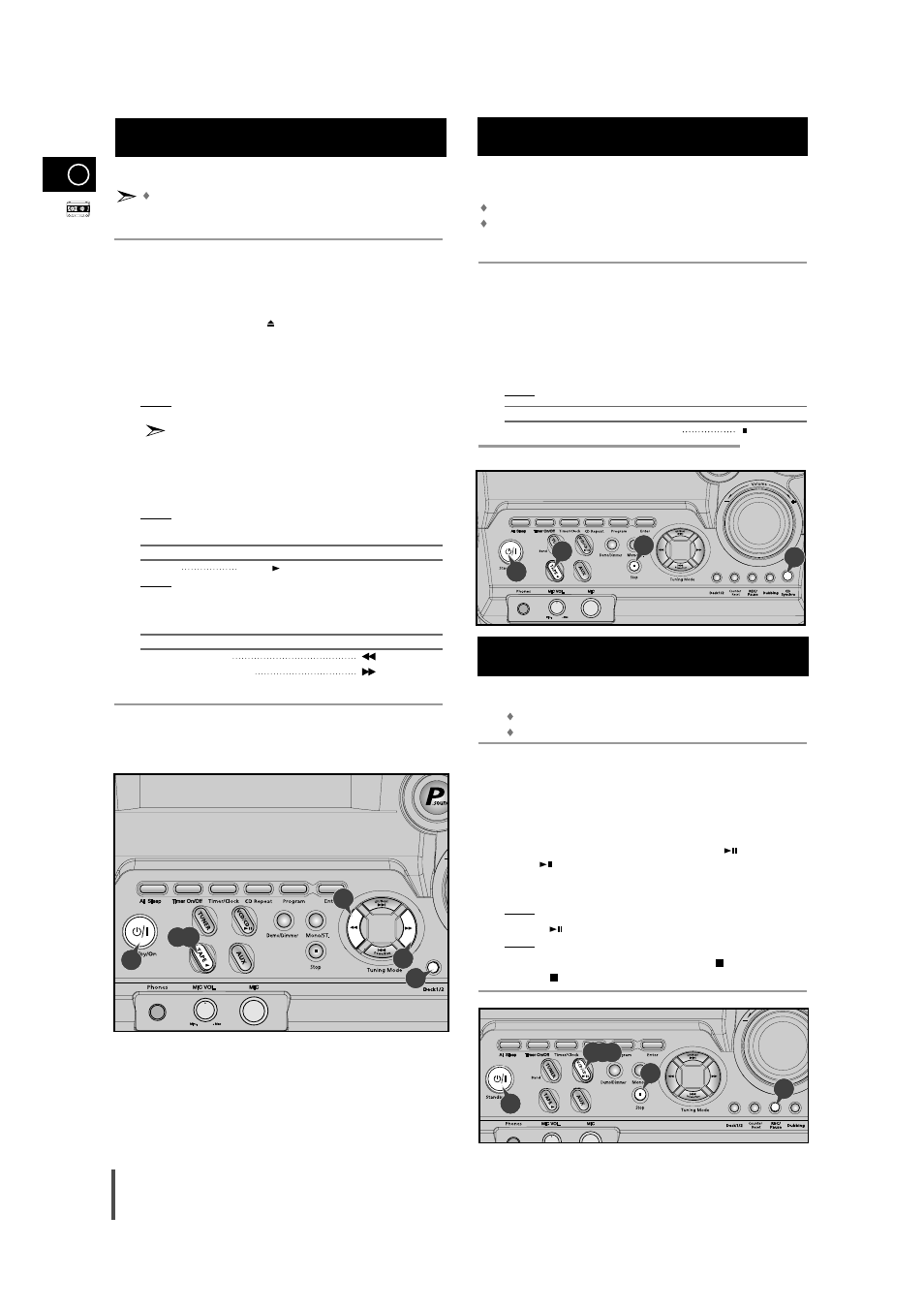 Tape deck, Listening to a cassette, Cd synchro record feature | Recording a compact disc | Samsung MAX-VB450 User Manual | Page 20 / 28