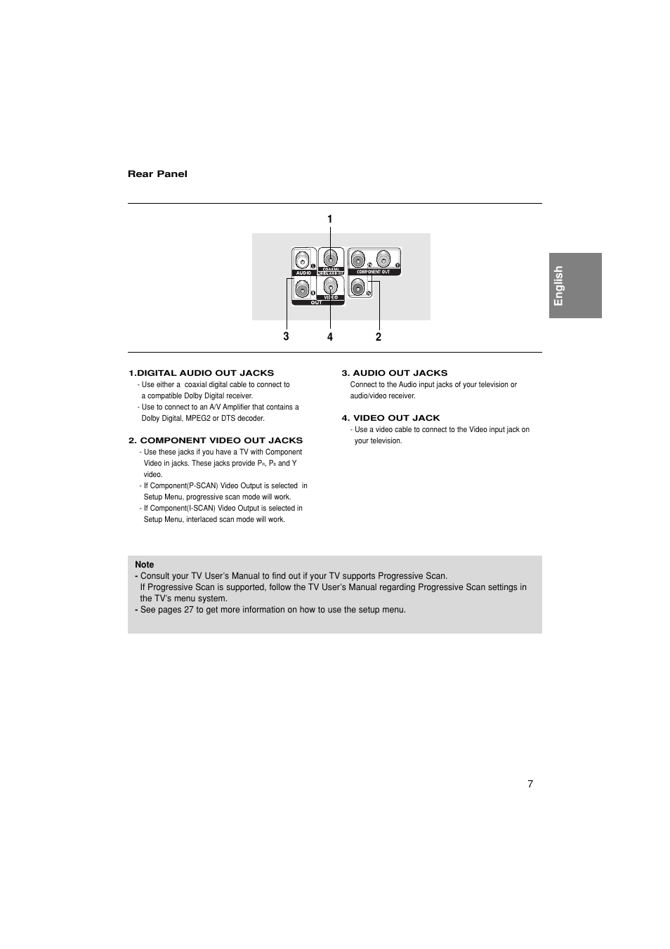 English | Samsung DVD-P280K User Manual | Page 7 / 38