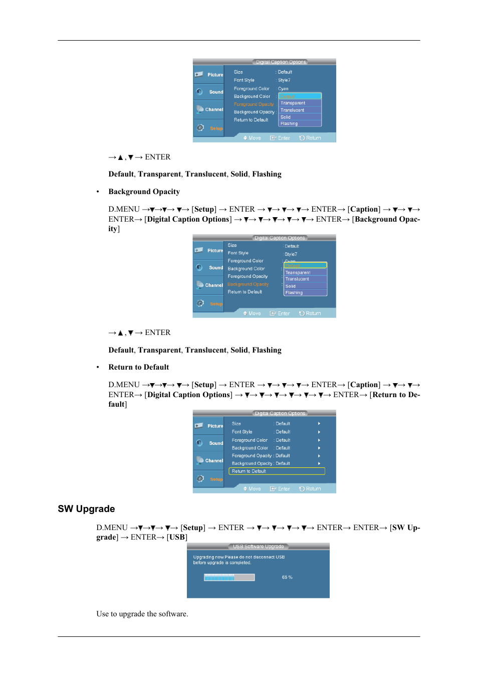 Sw upgrade | Samsung SBB-DT User Manual | Page 15 / 16