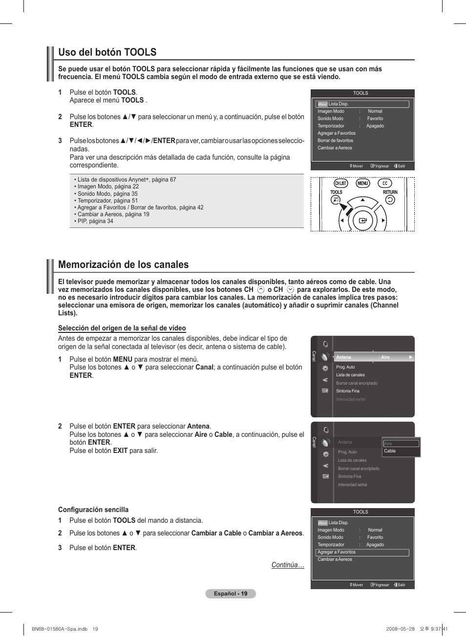 Uso del� botón tools | Samsung 510 User Manual | Page 103 / 162