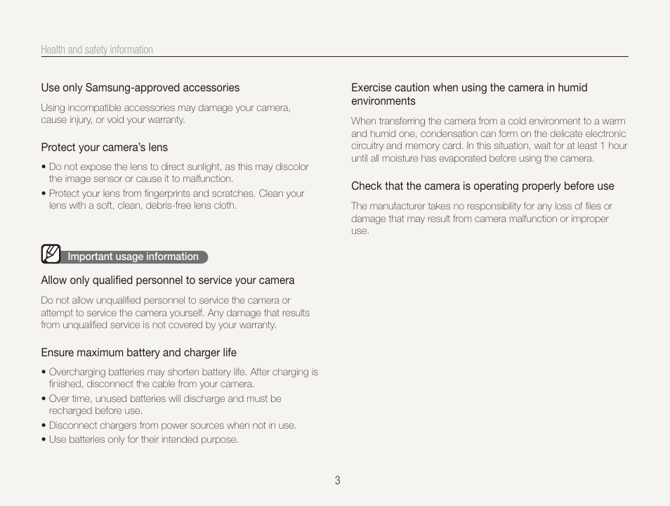 Samsung TL320 User Manual | Page 4 / 102