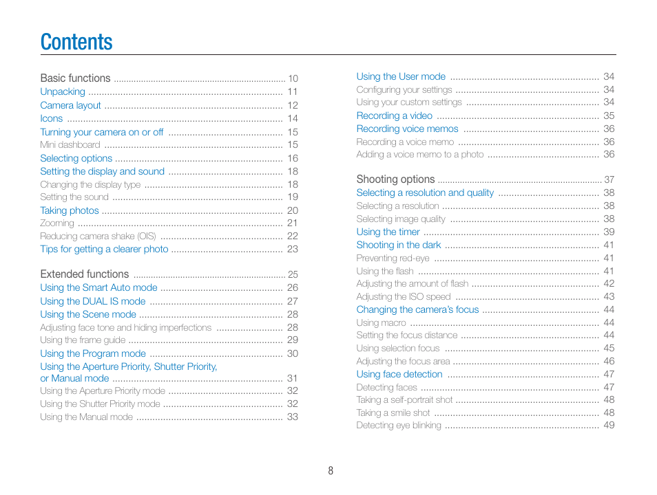 Samsung TL320 User Manual | Page 9 / 102