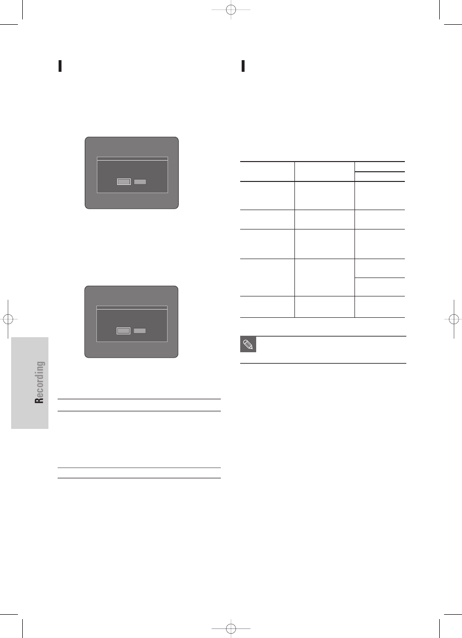 Recording, 72 - english, Recording formats | Recording mode | Samsung DVD-TR520 User Manual | Page 72 / 115