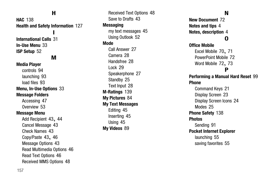 Samsung Code SCH-i220 User Manual | Page 160 / 161
