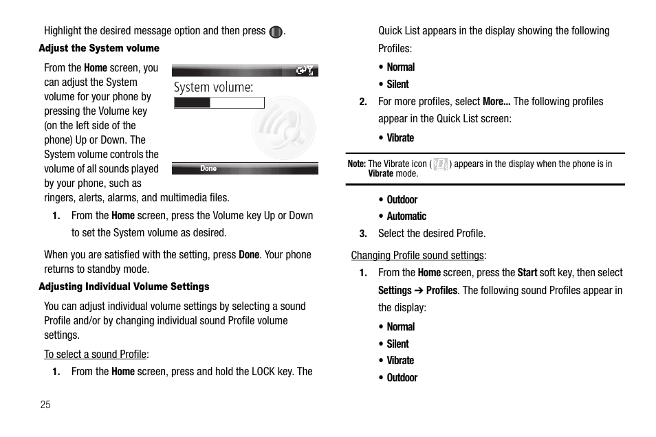Adjust the system volume, Adjusting individual volume settings | Samsung Code SCH-i220 User Manual | Page 28 / 161