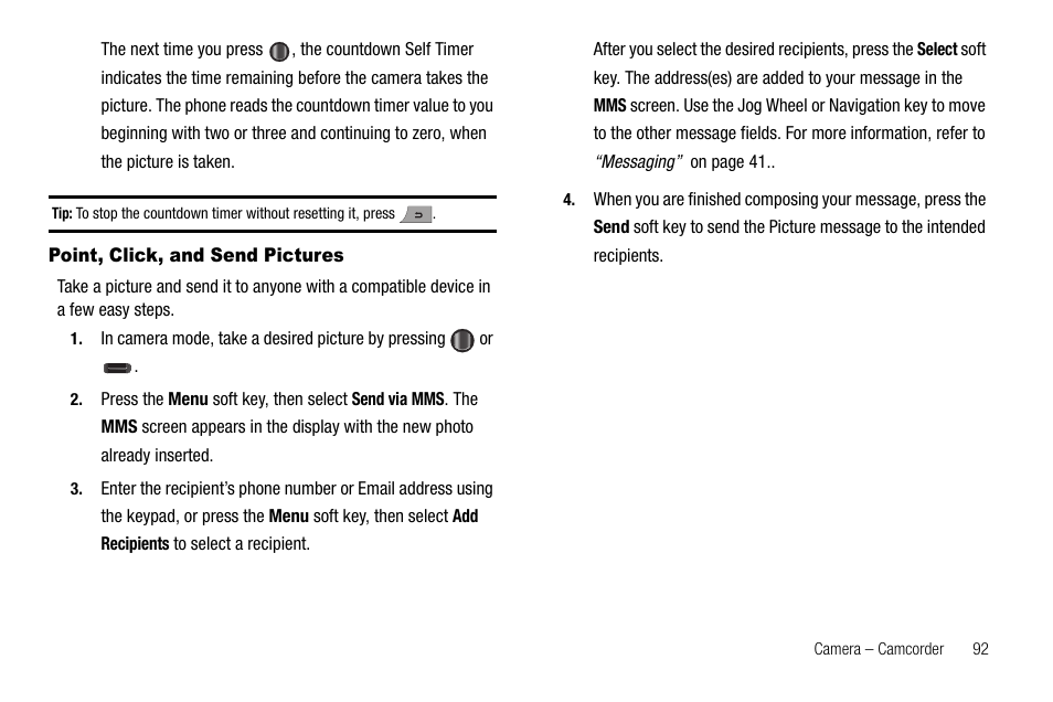 Point, click, and send pictures | Samsung Code SCH-i220 User Manual | Page 95 / 161