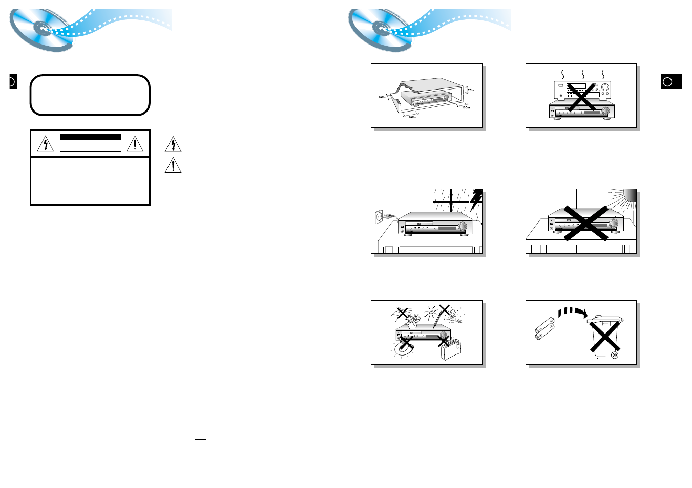 Precautions safety warnings | Samsung HT-DL105 User Manual | Page 2 / 25