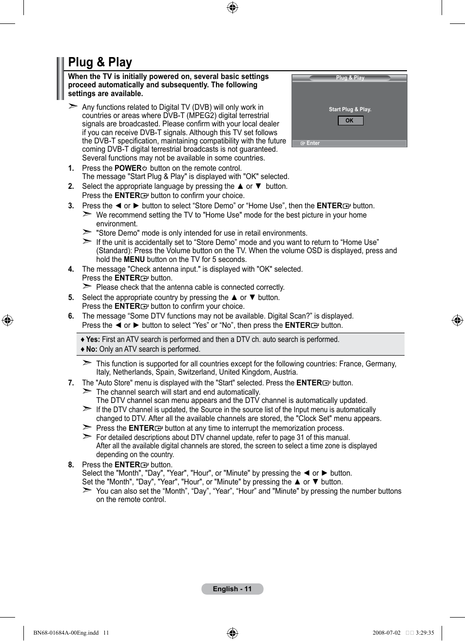 Plug & play | Samsung BN68-01684A-00 User Manual | Page 13 / 69