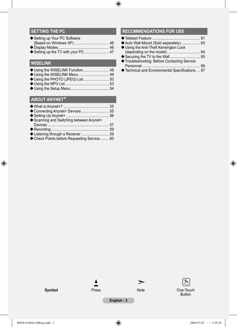 Samsung BN68-01684A-00 User Manual | Page 4 / 69