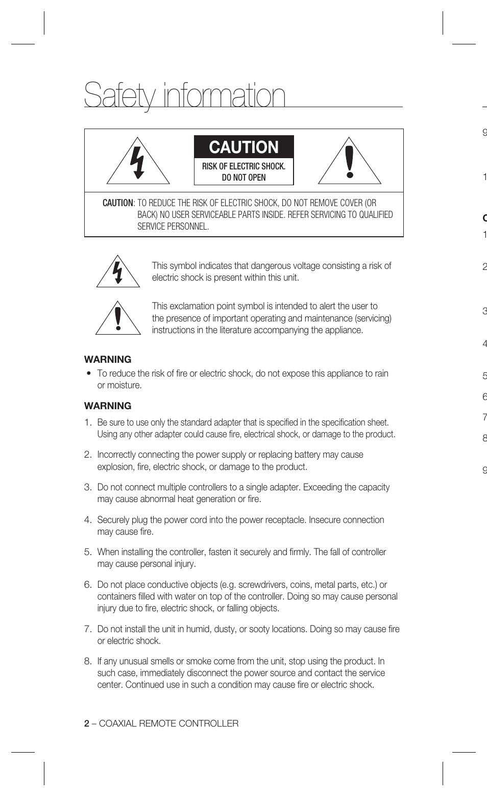 Safety information, Caution | Samsung SCX-RD100 User Manual | Page 2 / 22