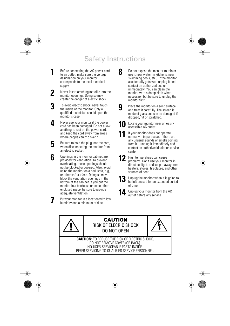 Safety instructions | Samsung 450Nb User Manual | Page 2 / 8