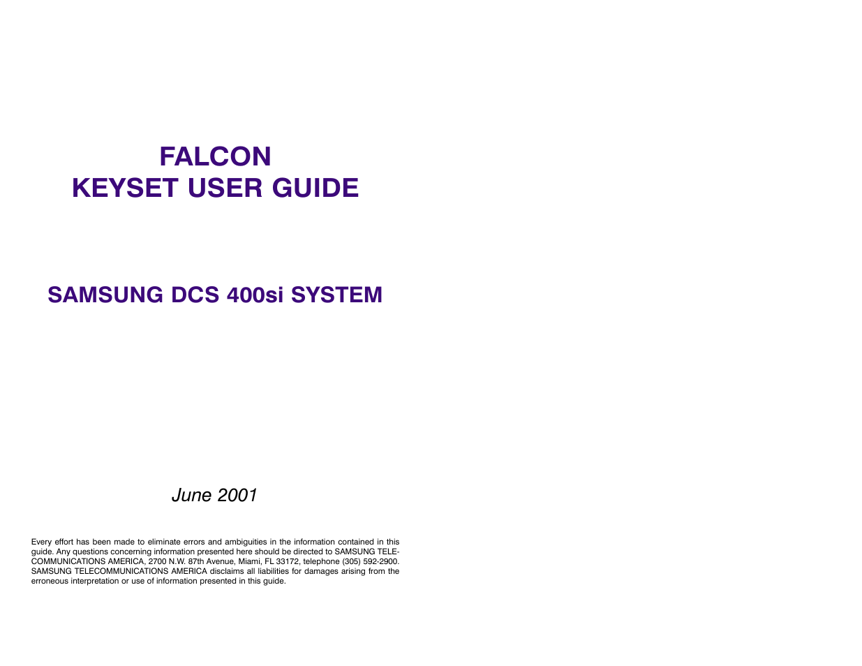 Samsung DCS 400si User Manual | 32 pages