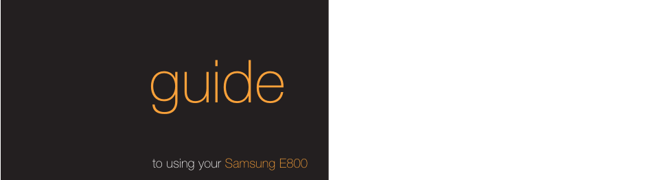 Samsung E800 User Manual | 118 pages