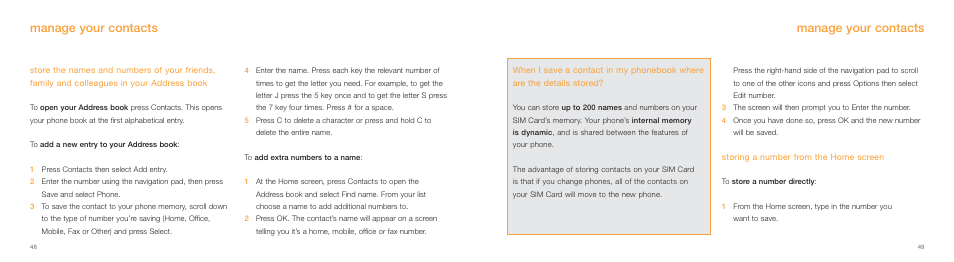 Manage your contacts | Samsung E800 User Manual | Page 25 / 118