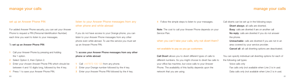 Manage your calls | Samsung E800 User Manual | Page 31 / 118