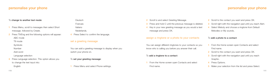 Personalise your phone | Samsung E800 User Manual | Page 56 / 118